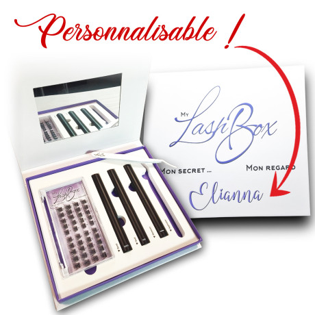 Kit Clusters DIY Extensions de Cils à la maison idée cadeau personnalisable avec le prénom