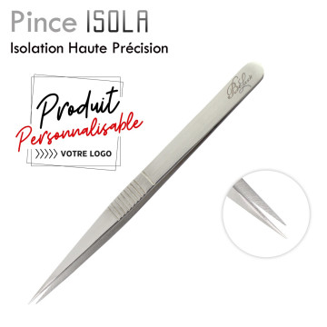Pince Isola extension de cils droite isolation acier inoxydable haute précision