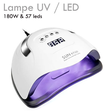 Lampe Manucure UV et LED. Minuterie automatique et détecteur de présence 180W ultra puissante
