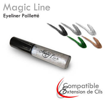 Eyeliner Magic Line Technologie Pell off, maquillage Oil Free pour Extension de cils Paillettes waterproof extra tenue