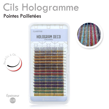 Palette Hologramme Extension de Cils Fantaisie et Pailletées  pour les Fêtes