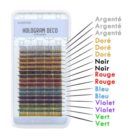 Palette Hologramme Extension de Cils Fantaisie et Pailletées  pour les Fêtes