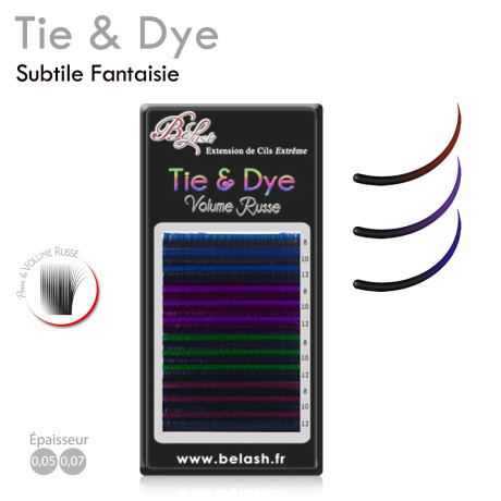 Tie & Dye 0.05 - 0.07 Extension de Cils Volume Russe Ombré Dégradé de Couleur Discrète Elégante et Subtile