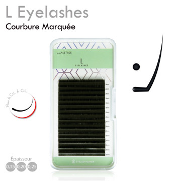 Palette d'Extension Cil à Cil forme ou courbure L pour Cils tombants ou très Droits