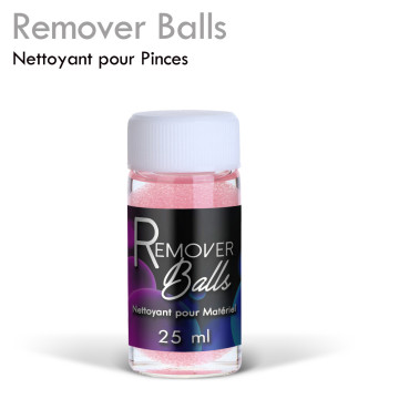 Dissolvant pour pinces d'extensions de cils, enlève tout résidu de colle balles mousse.