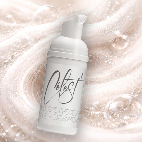 Shampoing cils nettoyant spécifique premium. Oil Free, PH neutre, Aloe Vera et Peptides de fruits.  Made in France