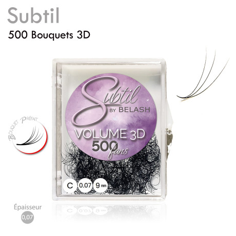 Bouquets Préfaits Subtil 3D en boîte pour l'Extension de Cils Volume Russe prêt à poser , des Fans toujours Parfaits