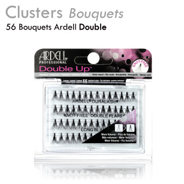 Clusters en bouquets Ardell Double Up à base sans nœud pour une pose DIY effet extension de cils