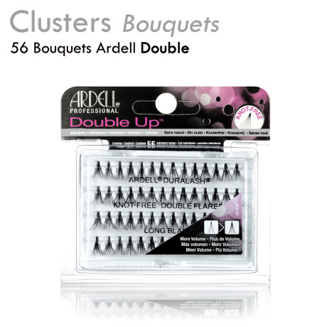Clusters en bouquets Ardell Double Up à base sans nœud pour une pose DIY effet extension de cils