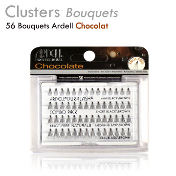 Clusters Ardell 56 bouquets pour une pose DIY effet extension de cils Chocolat brun naturel