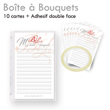 Boite à Bouquets cils extensions volume russe préfaits faits mains préparation pratique