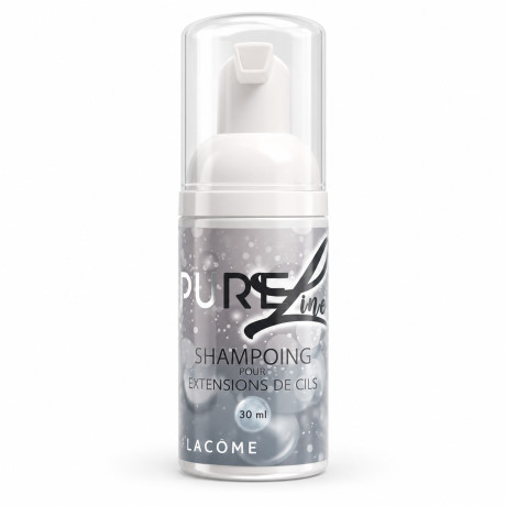 Shampoing cils "Pure Line" pH naturel moussant nettoyant - Mousse nettoyante extension de cils