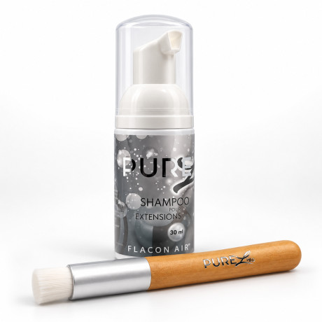 Shampoing cils "Pure Line" pH naturel moussant nettoyant - Mousse nettoyante extension de cils
