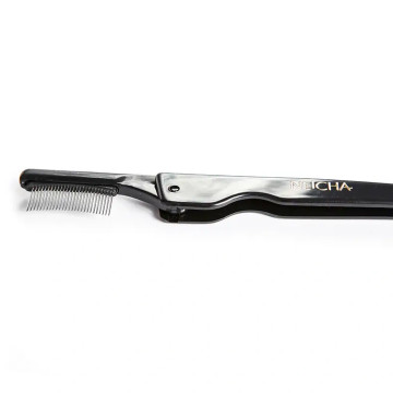 Peigne à cils et sourcils en métal – dents fines en acier pour extensions de cils et rehaussement 2