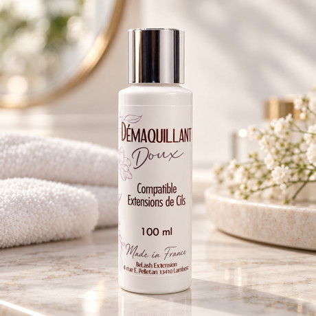 Démaquillant compatible extensions de cils ! Formule Oil Free, sans corps gras. Fabriqué en France.