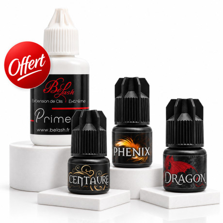 Pack Découverte 3 Colles Nouvelle Génération pour Extension de Cils + Primer Offert