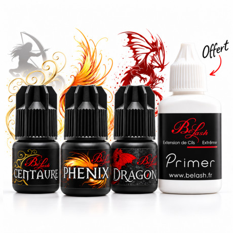 Pack Découverte 3 Colles Nouvelle Génération pour Extension de Cils + Primer Offert