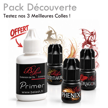 Pack Découverte 3 Colles Nouvelle Génération pour Extension de Cils + Primer Offert