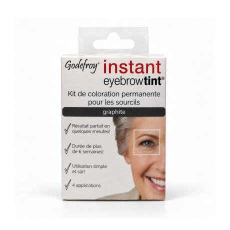 Teinture Coloration Gris Sourcils Express Godefroy Longue Durée. couvre les poils blancs