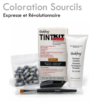 Teinture Coloration Sourcils Express Godefroy Longue Durée. couvre les poils blancs