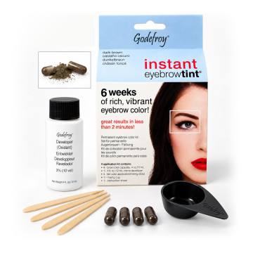 Teinture Coloration Sourcils Express Godefroy Longue Durée. couvre les poils blancs 2