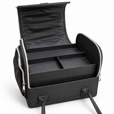 Vanity case Leyna noir – beauty case et valise maquillage professionnelle
