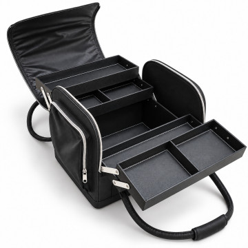 Vanity case Leyna noir – beauty case et valise maquillage professionnelle 2
