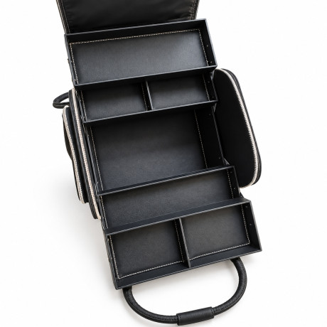 Vanity case Leyna noir – beauty case et valise maquillage professionnelle