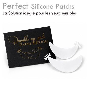 Patchs silicone ultra-fins pour extensions de cils, souples réutilisables. solution idéale pour allergies